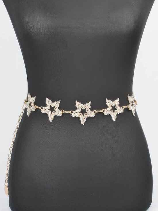 Glass Star Plus Size Chain Belt